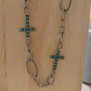 36 inch chain necklace with crosses!